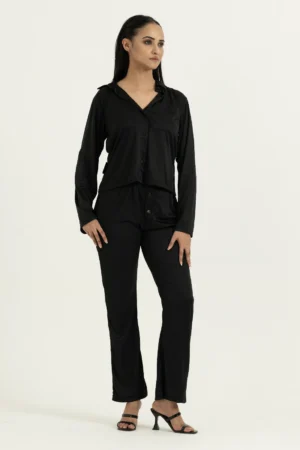 Silk Jacquard Cropped Pajama Top​