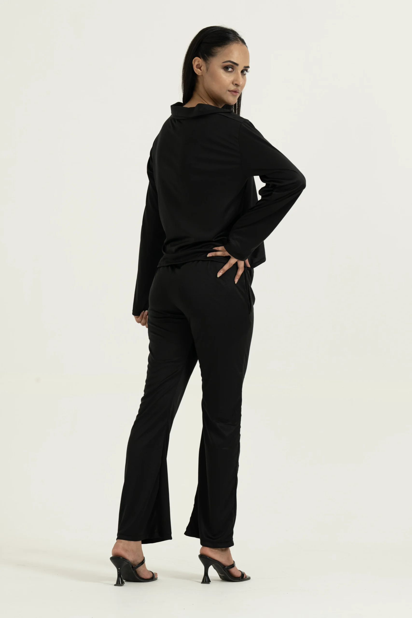 Silk Jacquard Cropped Pajama Top - Image 3