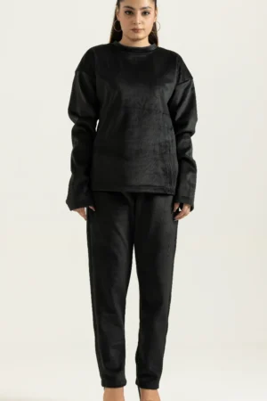 Bonded Velvet Sweat Shirt And Trouser (Set)