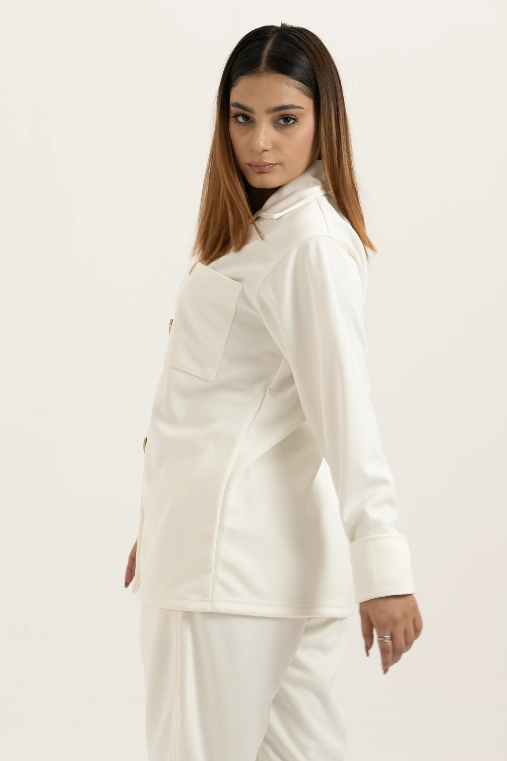 Embroidered Button-Down Lounge Set - Image 4