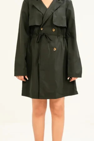 British-Style Belted Long Trench