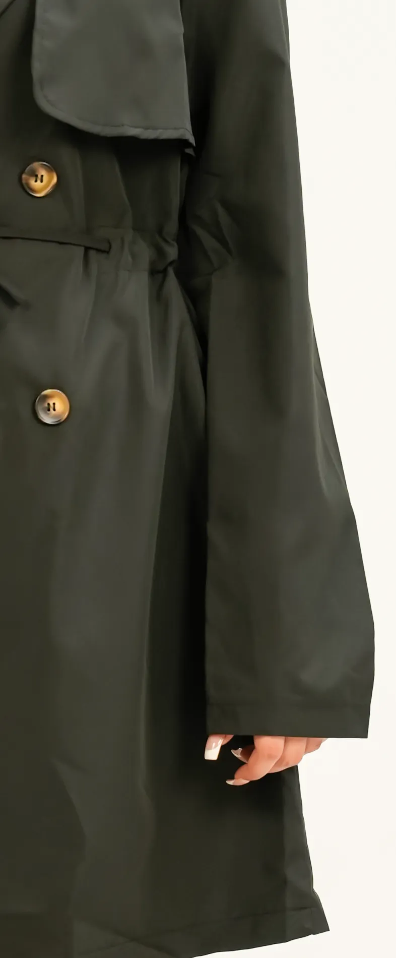 British-Style Belted Long Trench - Image 3