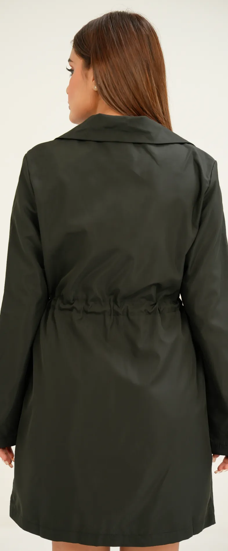 British-Style Belted Long Trench - Image 4