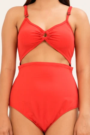 Cherry Cutout One-Piece Swimsuit