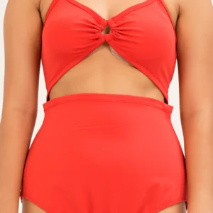 Cherry Cutout One-Piece Swimsuit